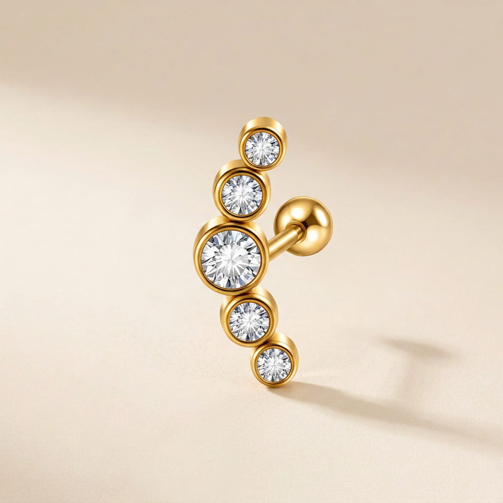 Arc single earring, extra-small framing