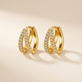 Cross Gold-Plated Hoops, smaller framing
