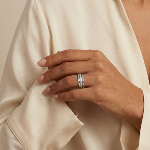 Essential three-ring set worn together